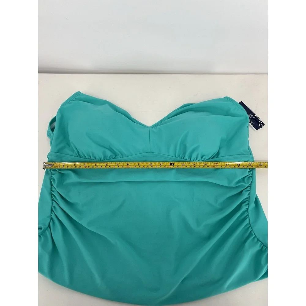 Sonnet Shores Adriatic Aqua Blue Tankini Swimsuit Top Womens Sz 24W‎ Org $54